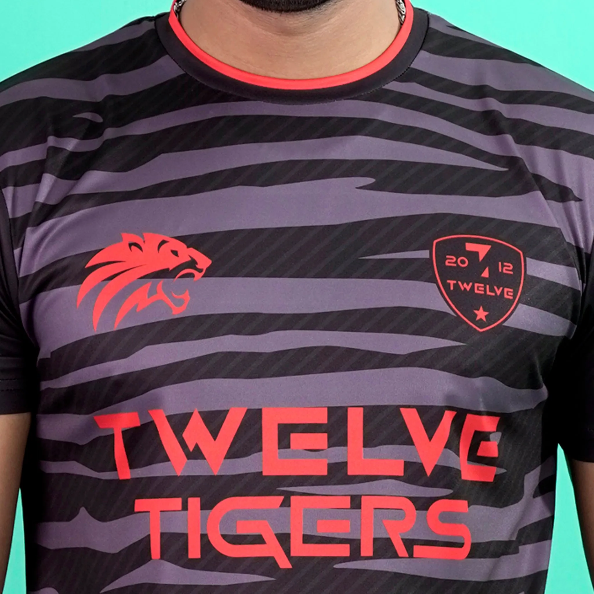 Mens Black Active Print T-Shirt