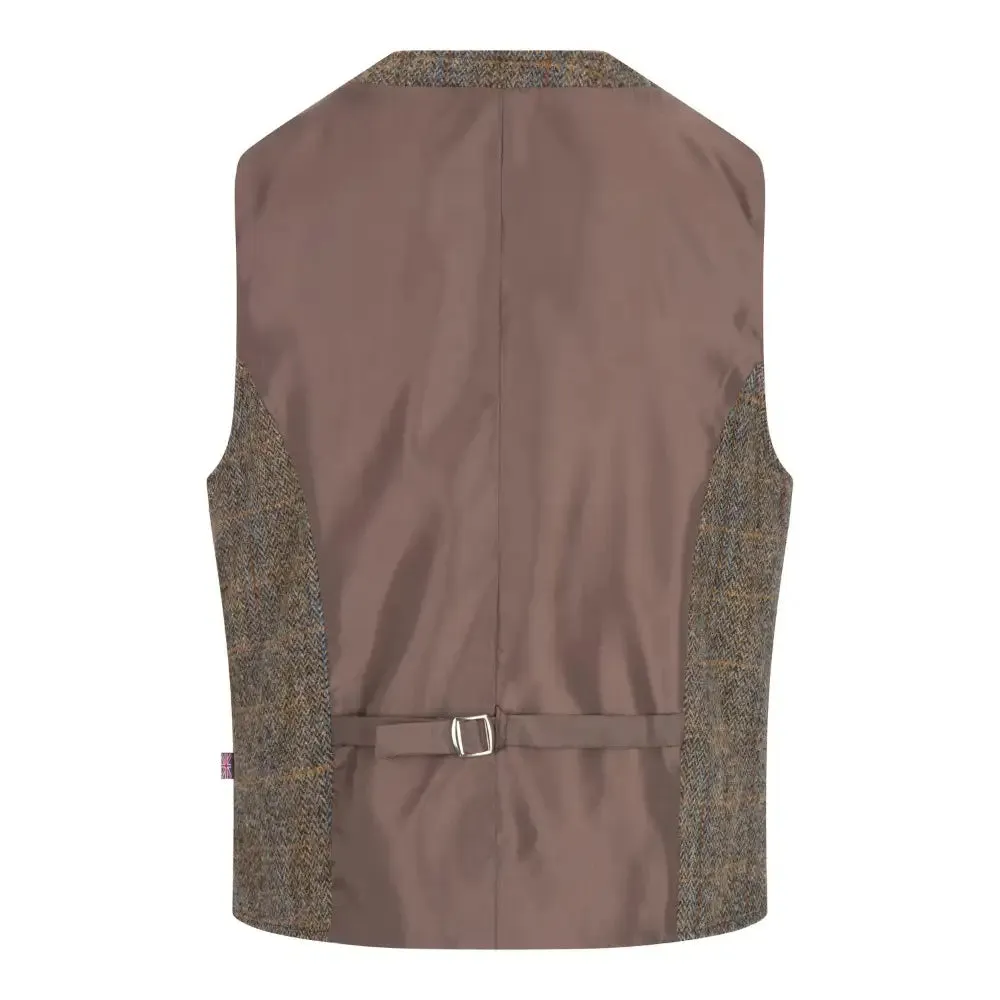 Men‘s Classic Scottish Harris Tweed Waistcoat - Clinton Brown
