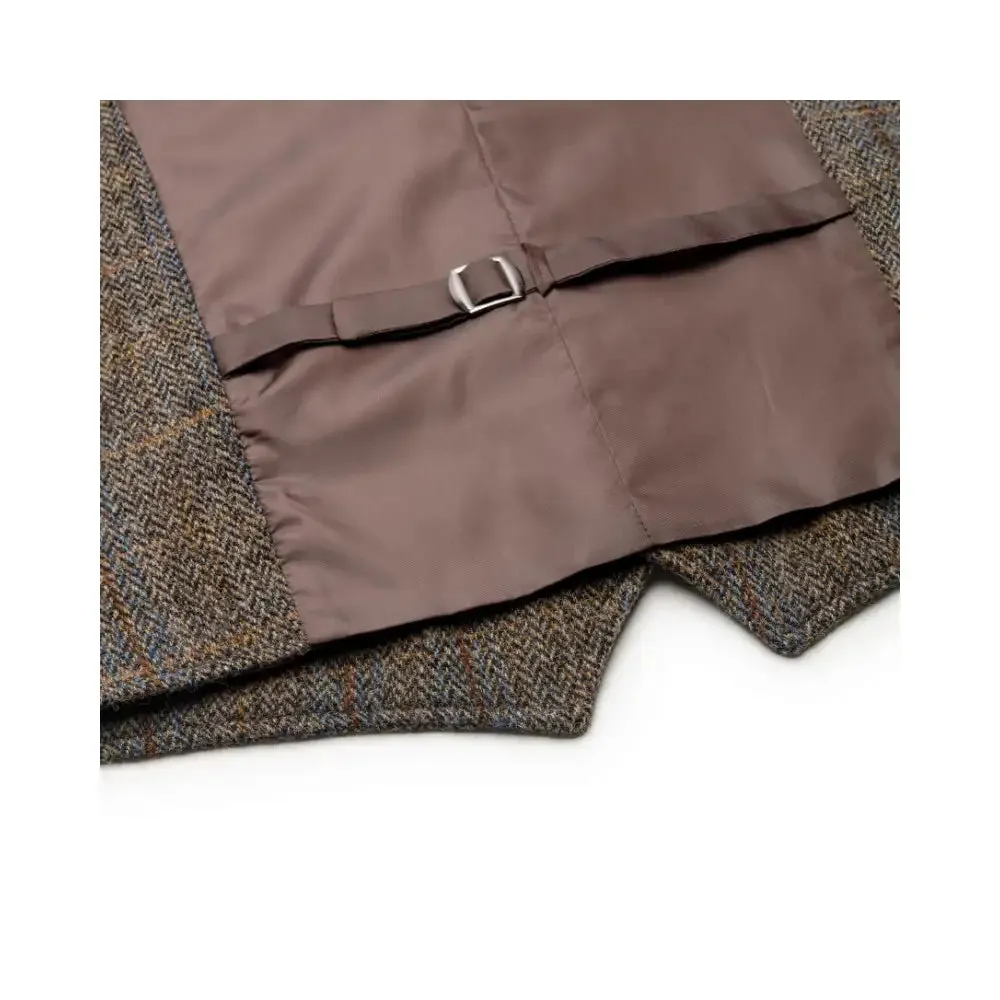 Men‘s Classic Scottish Harris Tweed Waistcoat - Clinton Brown