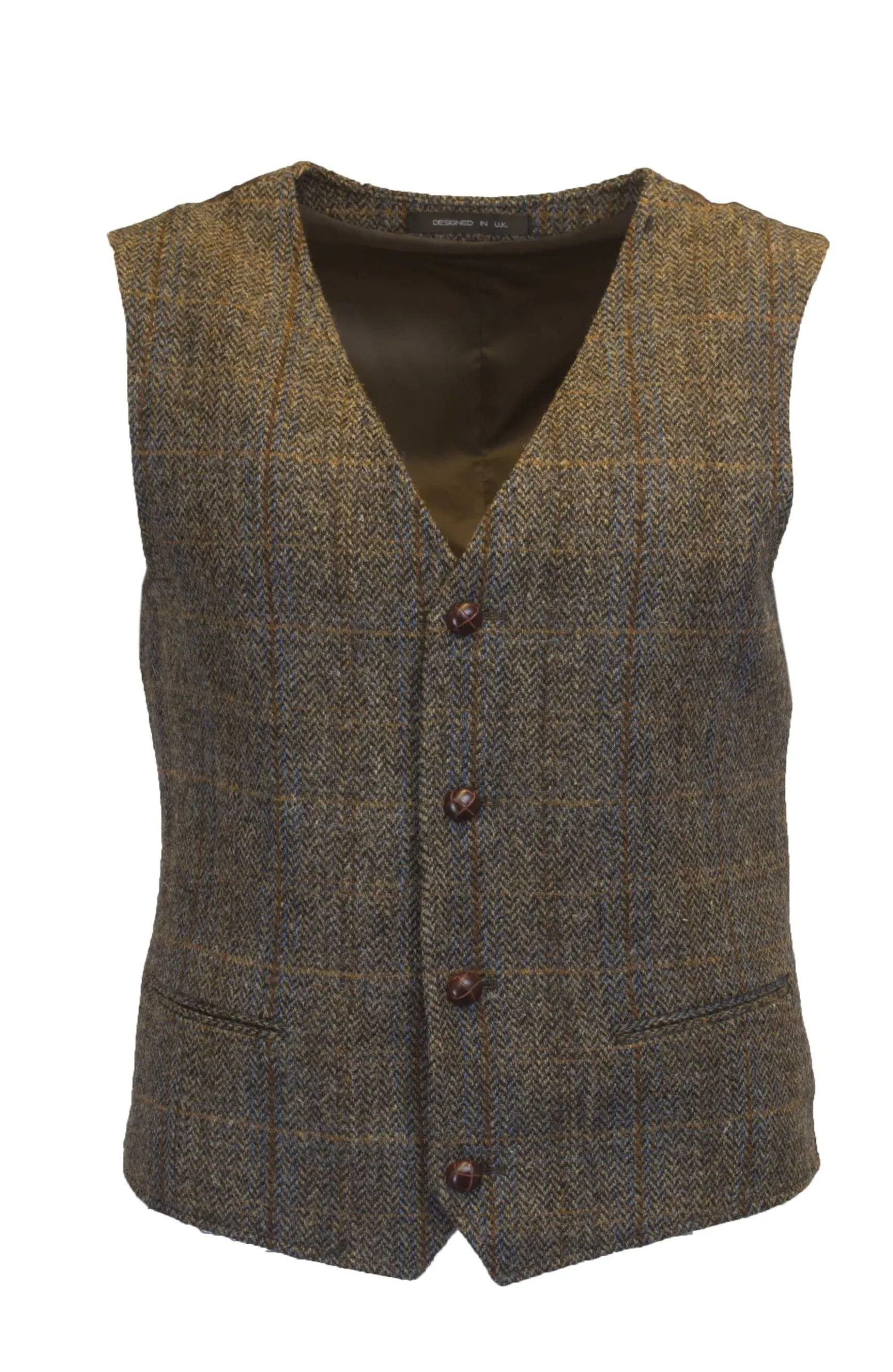 Men‘s Classic Scottish Harris Tweed Waistcoat - Clinton Brown