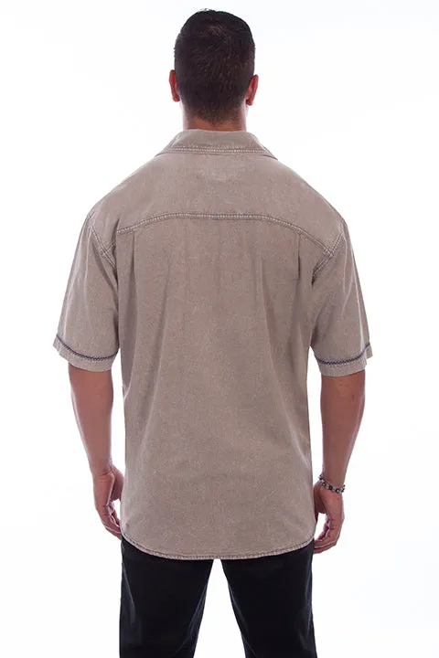 Men's Farthest Point Collection Shirt: Short Sleeve The Voyager Stone