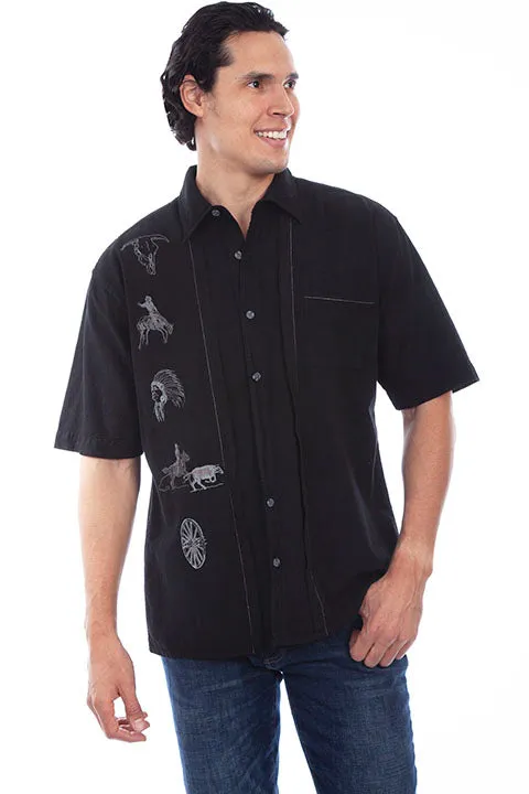 Men's Farthest Point Collection Shirt: Short Sleeve Western Chic