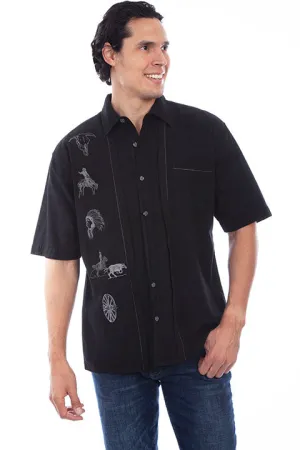 Men's Farthest Point Collection Shirt: Short Sleeve Western Chic