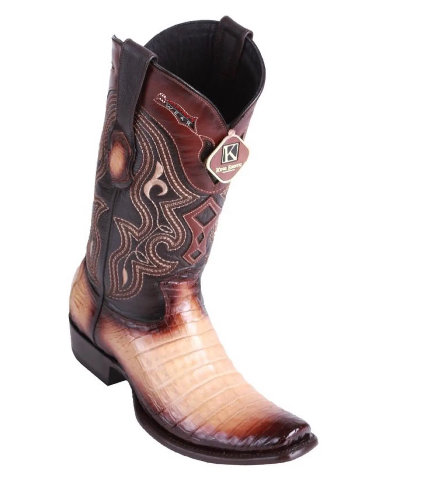 Men’s King Exotic Caiman Belly Boots Dubai Toe
