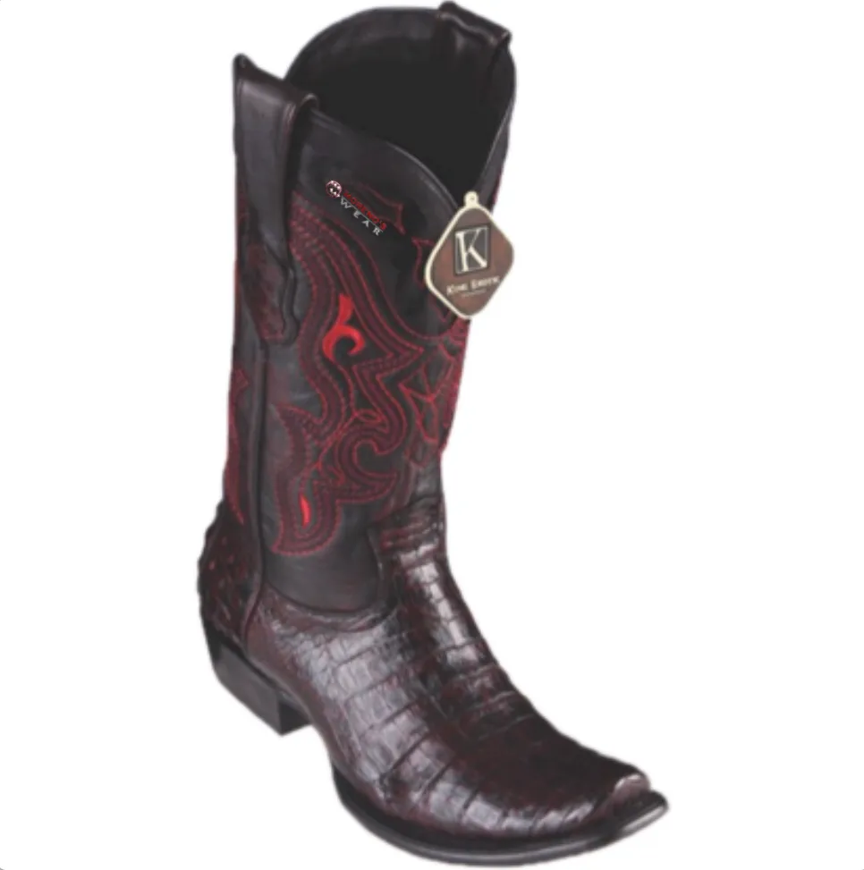 Men’s King Exotic Caiman Belly Boots Dubai Toe