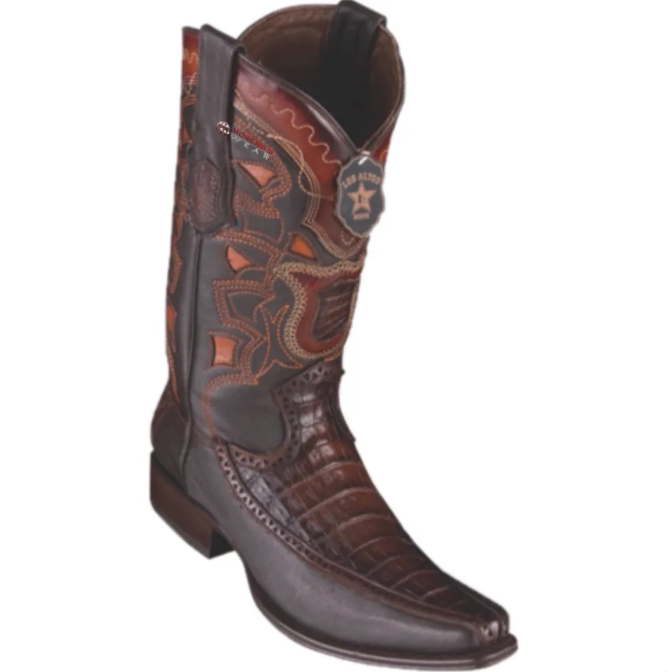 Men’s Los Altos Caiman Belly With Deer Boots European Square Toe
