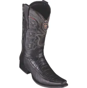 Men’s Los Altos Caiman Belly With Deer Boots European Square Toe