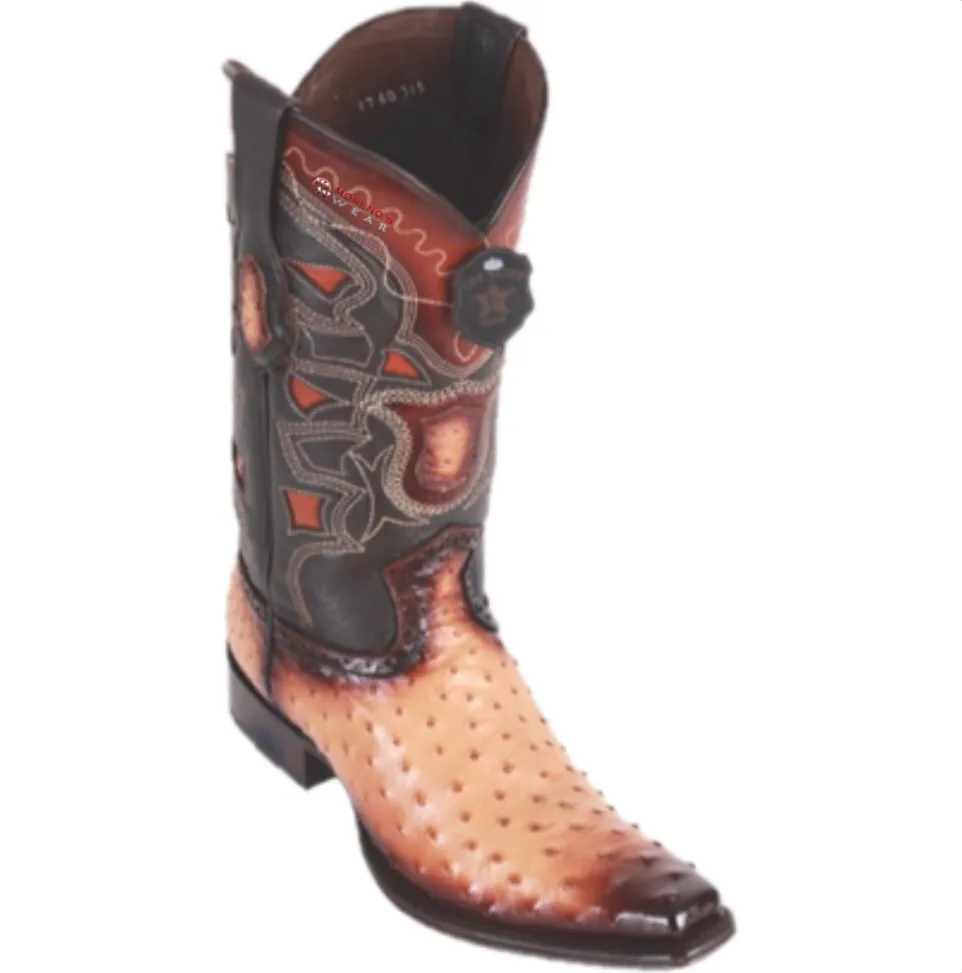 Men’s Los Altos Ostrich Boots European Square Toe