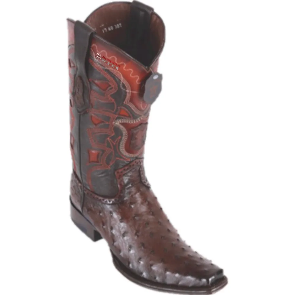 Men’s Los Altos Ostrich Boots European Square Toe