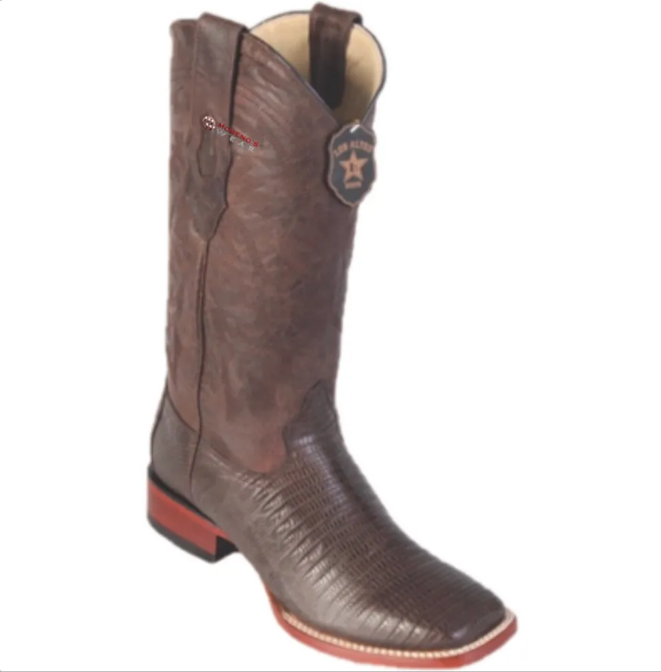 Men’s Los Altos Teju Lizard Boots Wide Square Toe