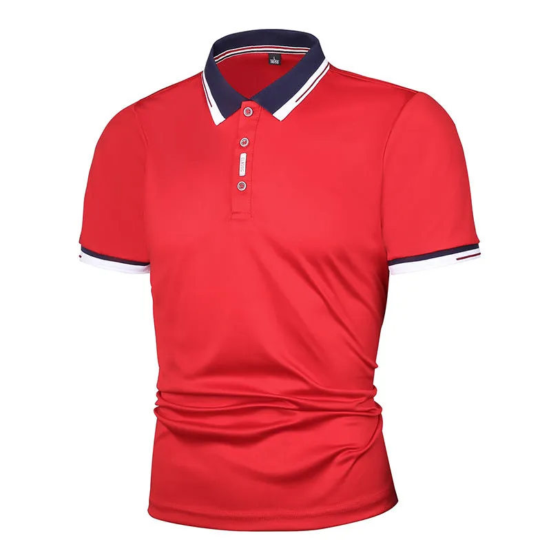 Men's Outdoor Casual Polo Shirt Short-Sleeved T-shirt