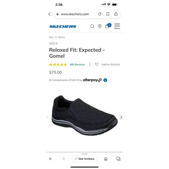 Mens Skechers Relaxed Fit Expected Gomel Grey Black Size 8 Style 65086