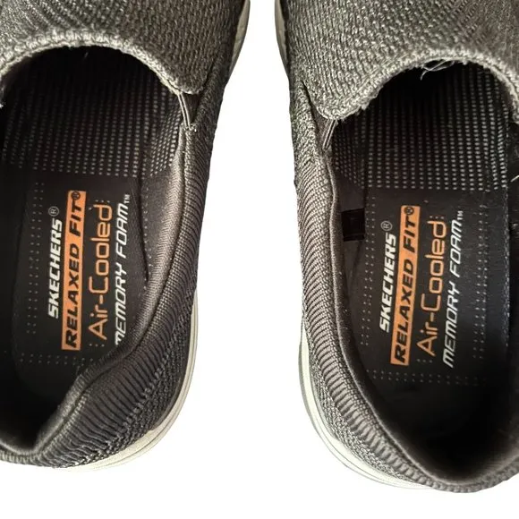 Mens Skechers Relaxed Fit Expected Gomel Grey Black Size 8 Style 65086