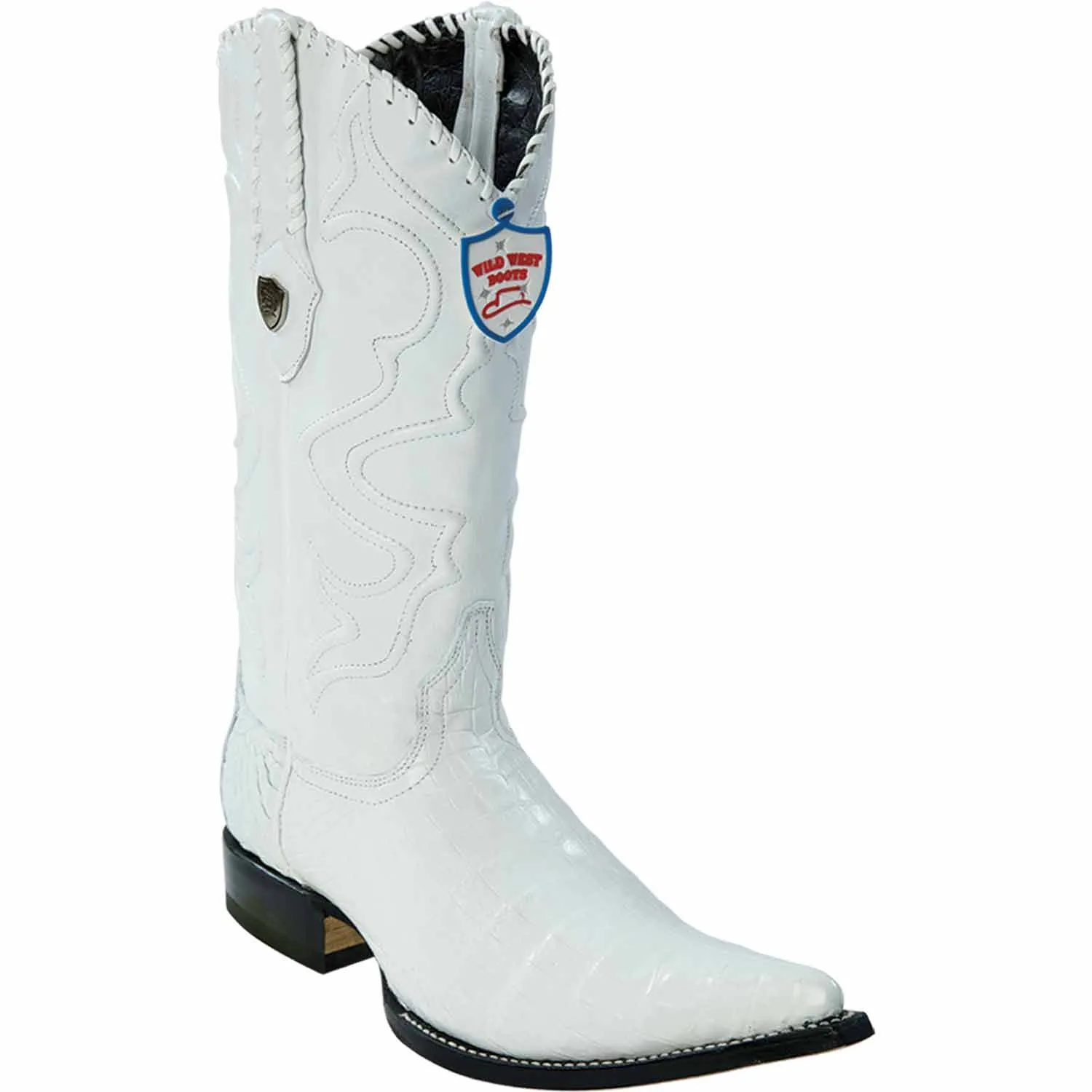 Men's Wild West Caiman Belly Skin 3X Toe Boots 29582-A