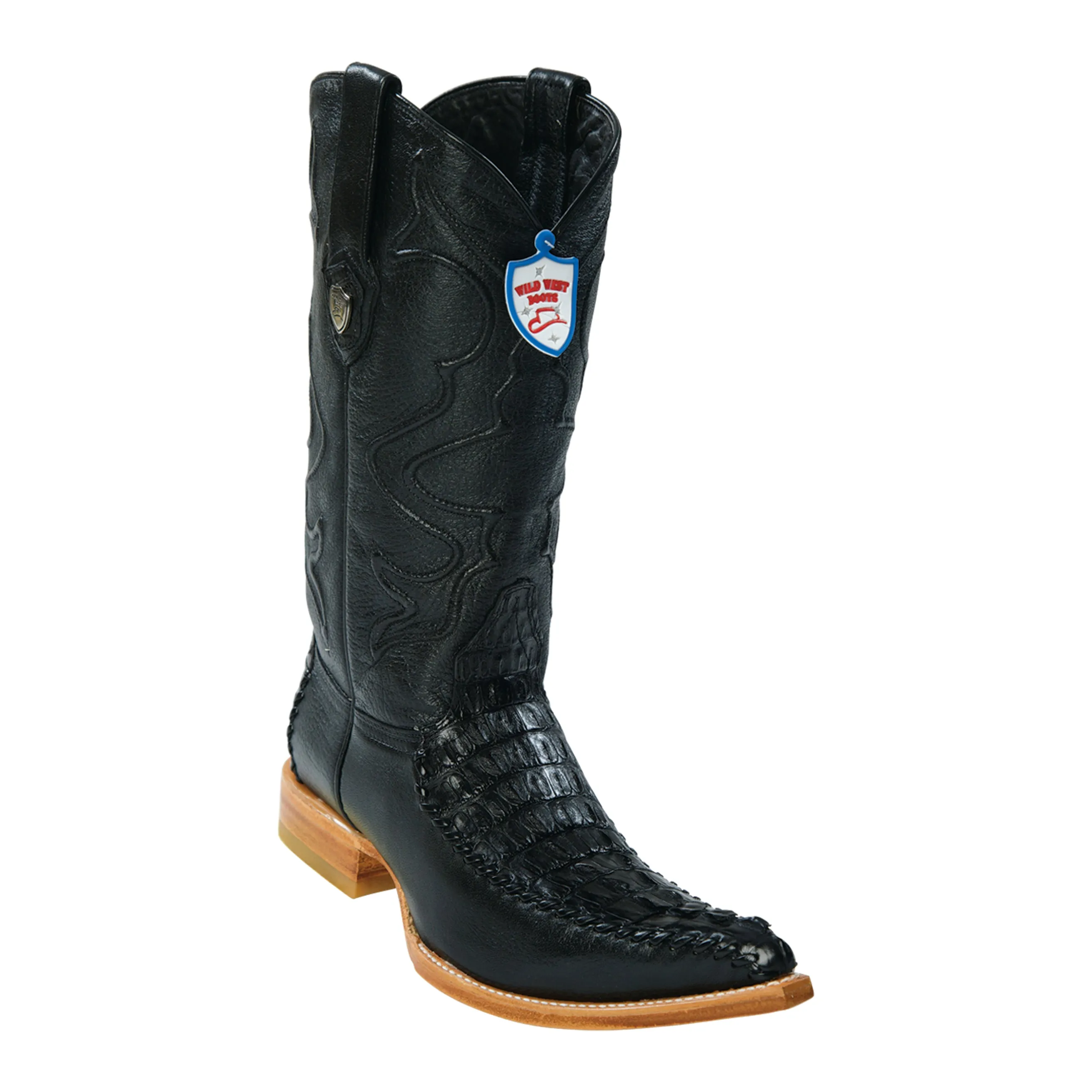 Men’s Wild West Caiman Tail With Deer Boots 3x Toe