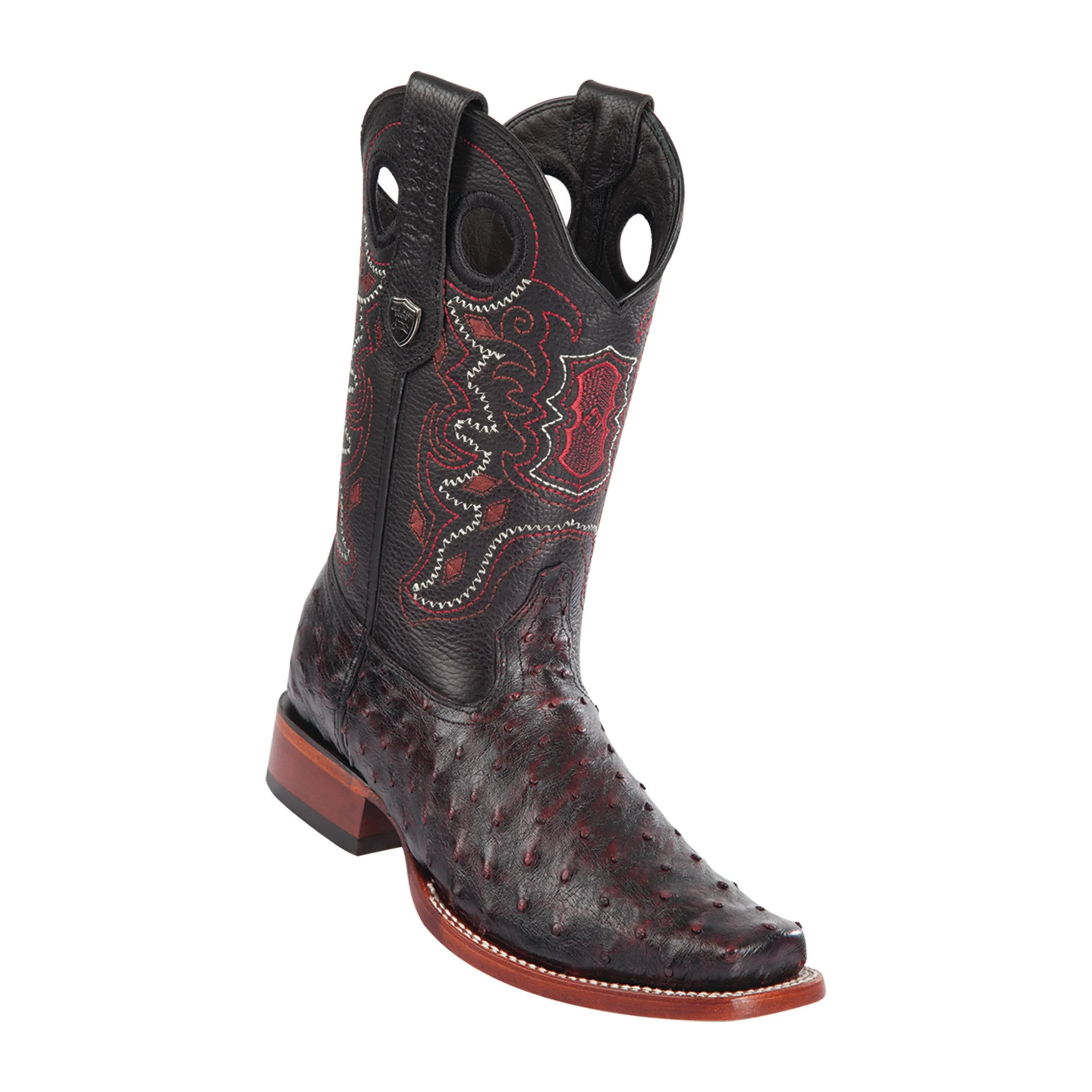 Men's Wild West Ostrich Boots Square Toe