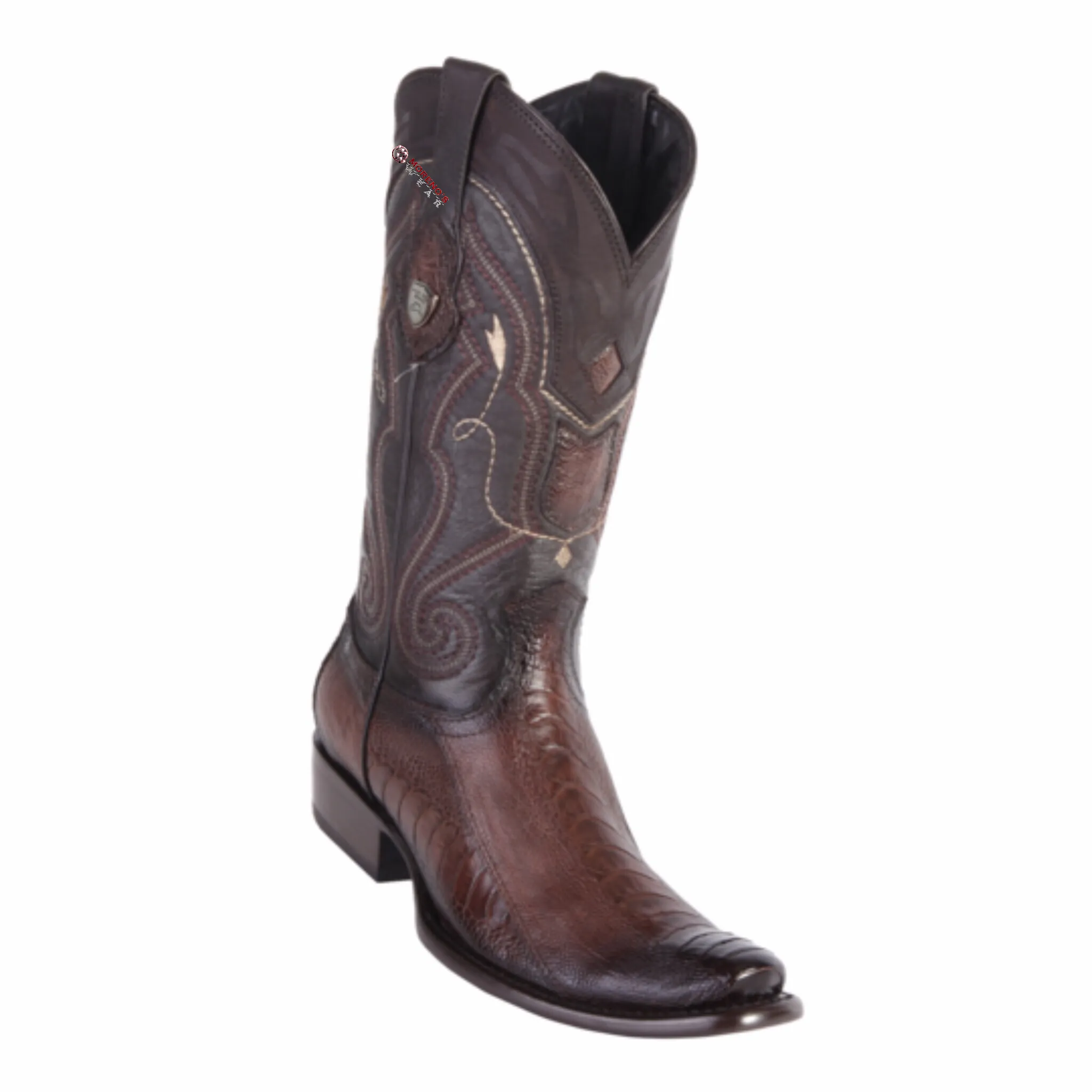 Men's Wild West Ostrich Leg Boots Dubai Toe