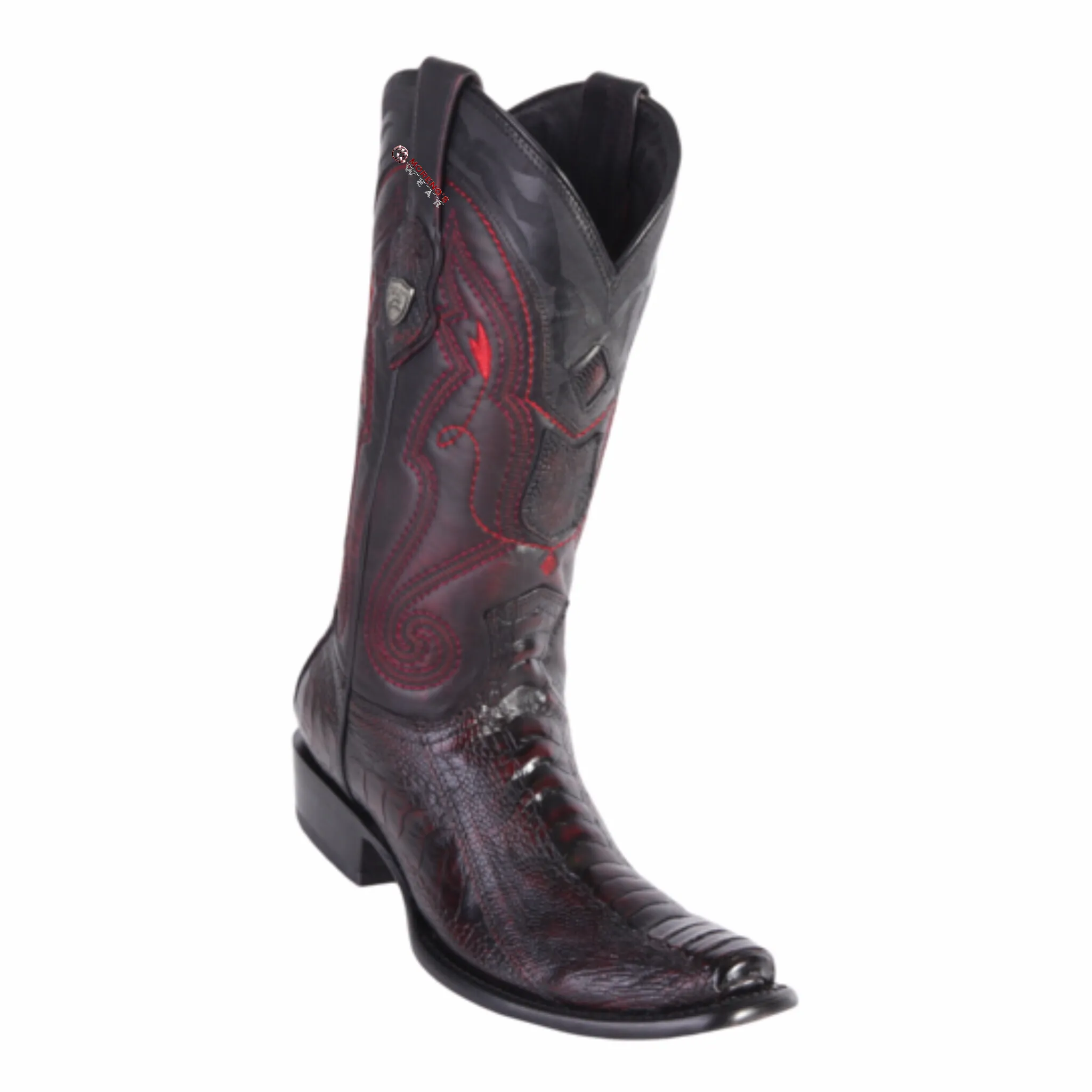 Men's Wild West Ostrich Leg Boots Dubai Toe
