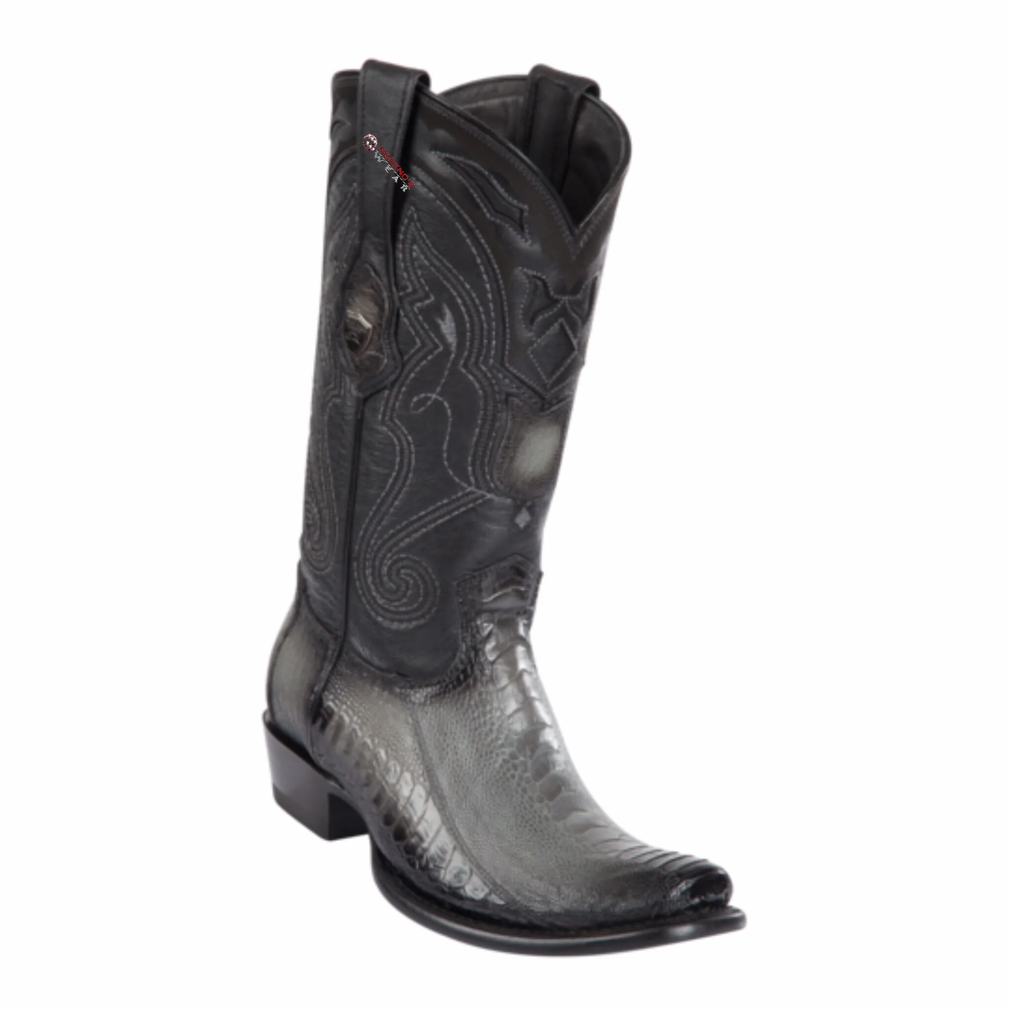 Men's Wild West Ostrich Leg Boots Dubai Toe