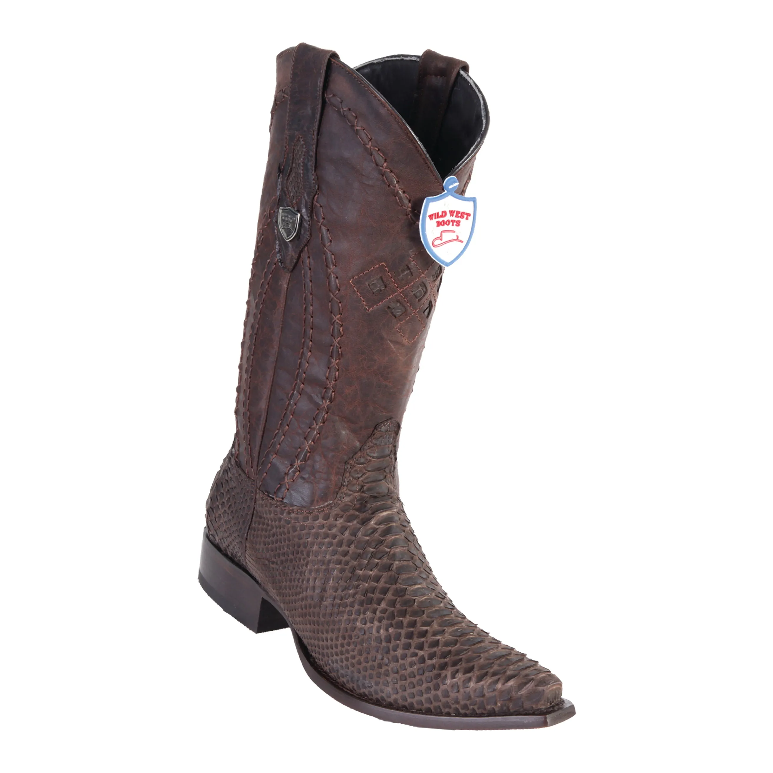 Men's Wild West Python Boots Snip Toe