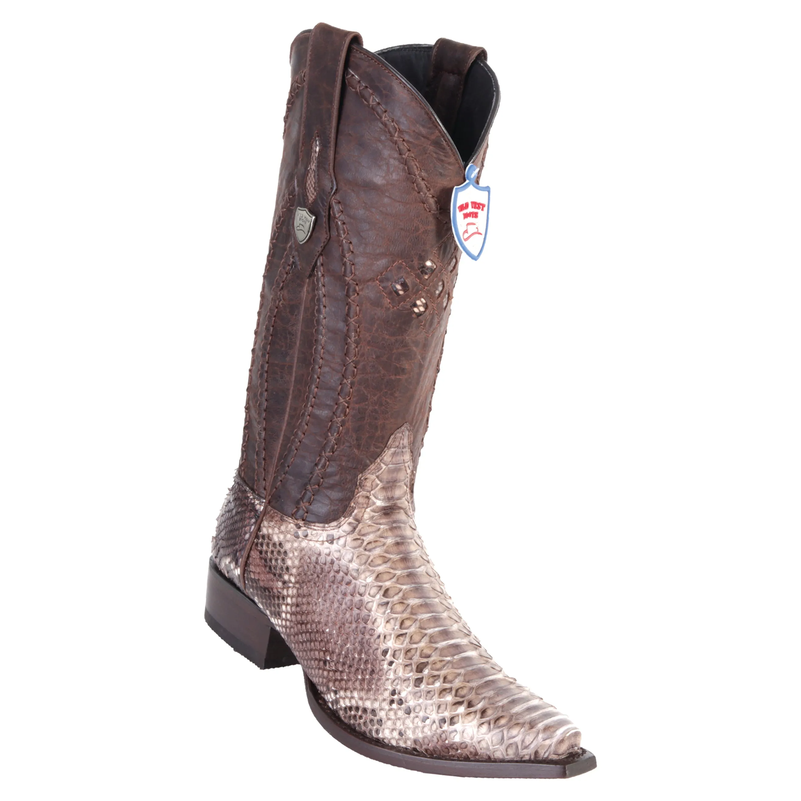 Men's Wild West Python Boots Snip Toe