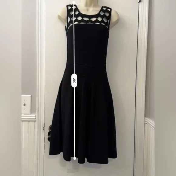 Milly Knit Short Black Dress Size S