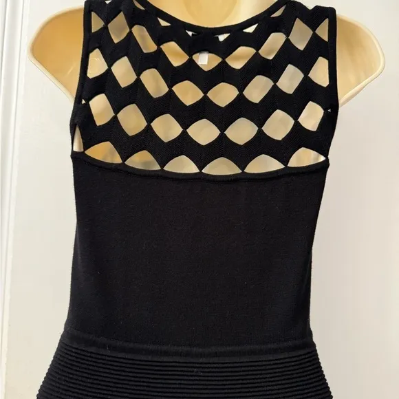 Milly Knit Short Black Dress Size S