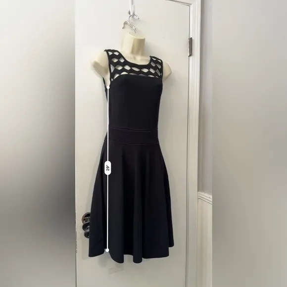 Milly Knit Short Black Dress Size S