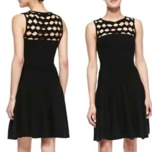 Milly Knit Short Black Dress Size S