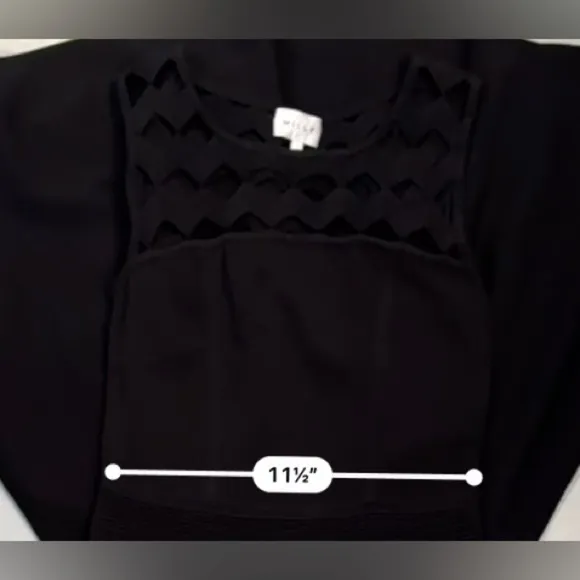 Milly Knit Short Black Dress Size S