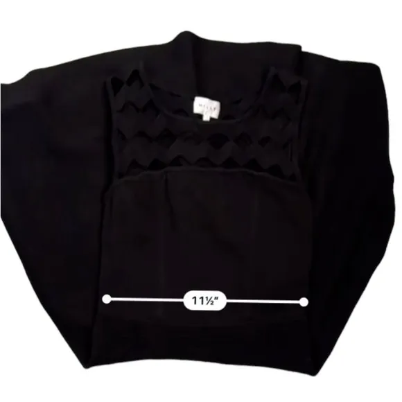 Milly Knit Short Black Dress Size S
