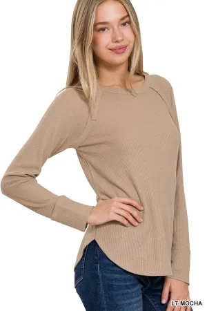 Momma Waffle? Baby Waffle! Top in Light Mocha
