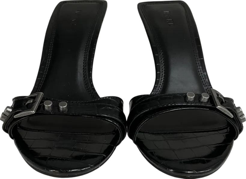 NA-KD Black Hardware Detailed Mules UK 4 EU 37 👠