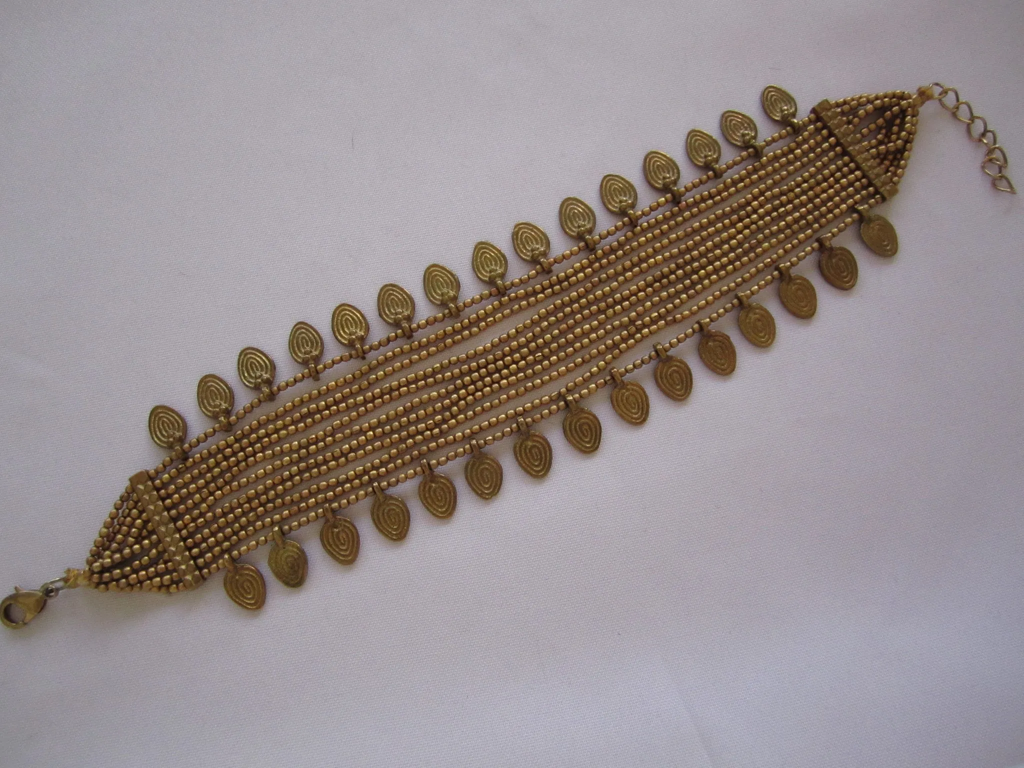 Naga India Anklet "Double Bead" Anklet Brass