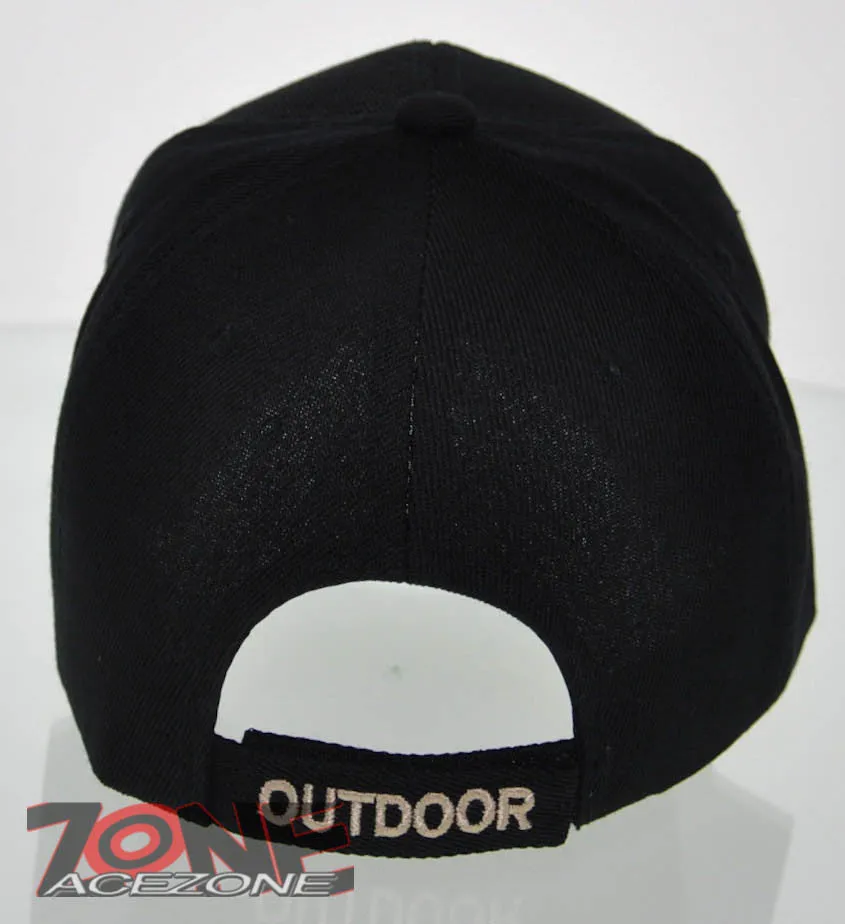 NEW! BIG BASS OUTDOOR SPORT FISHING CAP HAT BLACK
