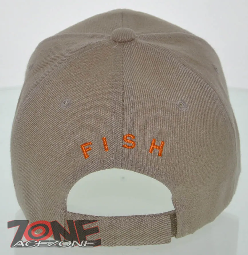 NEW! LIFE IS SIMPLE EAT & SLEEP FISH OUTDOOR SPORT FISHING CAP HAT TAN