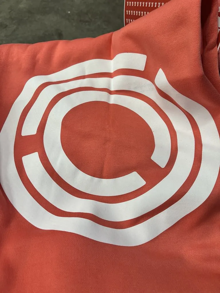 New MV Sport Oversized Sweatshirt Blanket – Fleece Knit Throw in Coral with Jane Street Logo Retails $122 