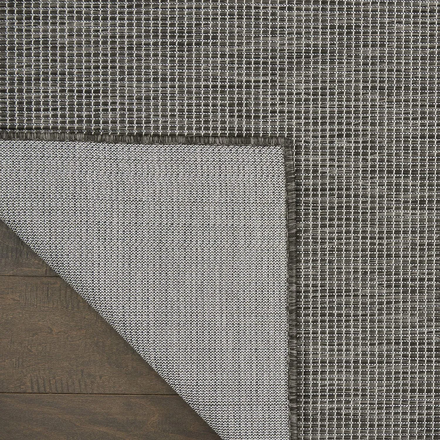 New Nourison Positano Indoor/Outdoor Charcoal 6' x 8'9" Area Rug, Easy Cleaning, Non Shedding, Bed Room, Living Room, Dining Room, Backyard, Deck, Patio (6'X8'9) Retails $269 