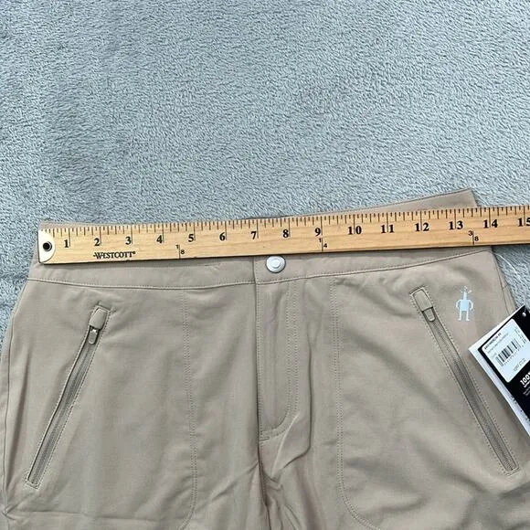 NEW Smartwool XS Womens Tan Khaki Merino Sport Shorts 8&quot; Inseam Merino Wool