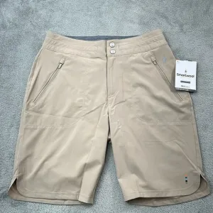 NEW Smartwool XS Womens Tan Khaki Merino Sport Shorts 8&quot; Inseam Merino Wool