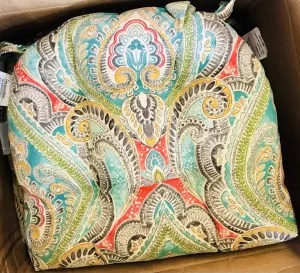 New Wayfair Pretty Witty Reef Reversible Indoor/Outdoor Dining Chair Cushion (Set of 2), Retails $70 