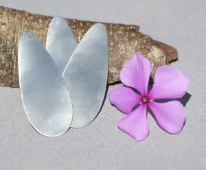 Nickel Silver Large Pointed Teardrop  62mm x 26mm 26g Blank for Stamping Texturing Soldering Shape Charms Jewelry Making Blanks
