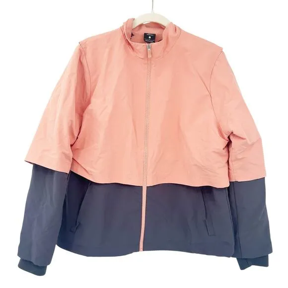 Nike Womens Hyperadapt Shield OLC Golf Windbreaker Jacket Pink Quartz Gridiron L