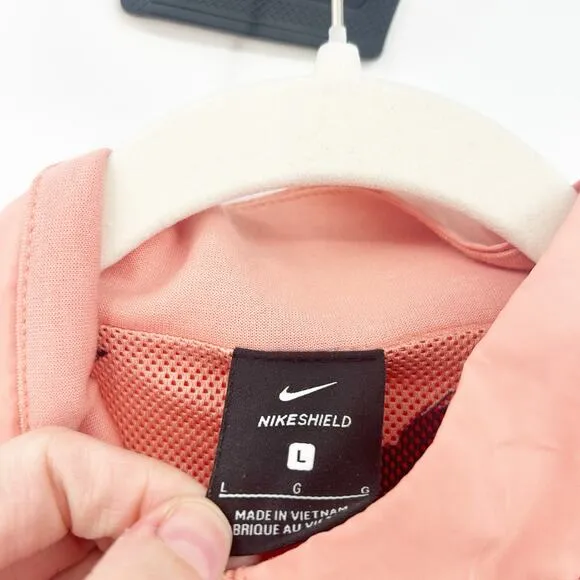 Nike Womens Hyperadapt Shield OLC Golf Windbreaker Jacket Pink Quartz Gridiron L