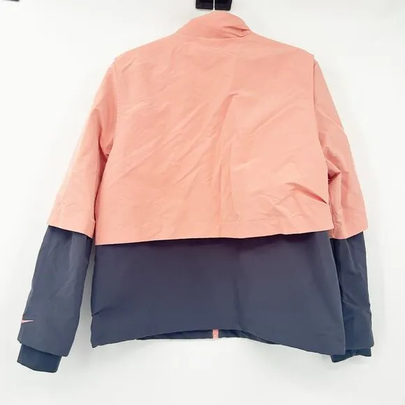 Nike Womens Hyperadapt Shield OLC Golf Windbreaker Jacket Pink Quartz Gridiron L