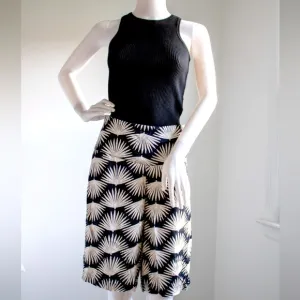 NWT! Masai Pinja Black &amp; White Agave Print Women’s Trouser Shorts Size Large