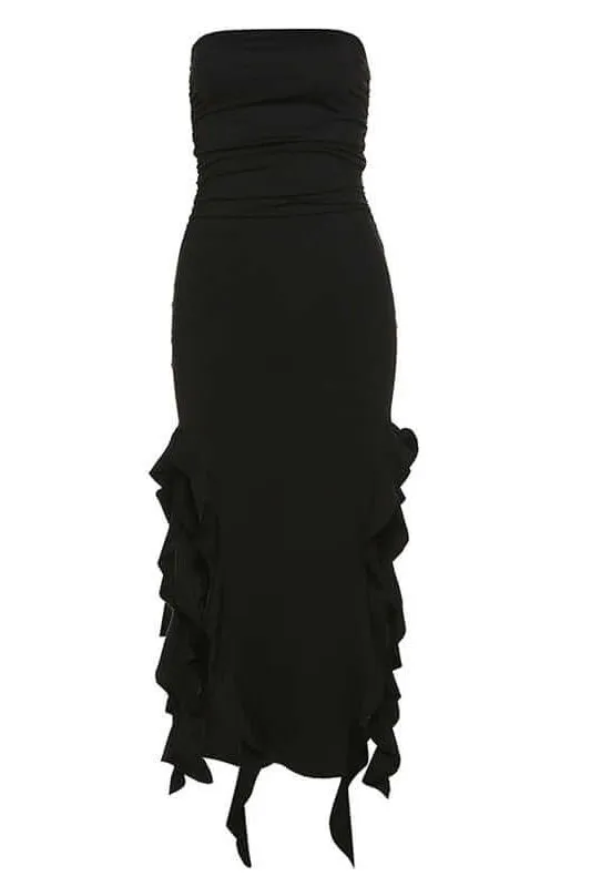 One-Shoulder Tube Top Hip-Wrapped Slim Dress