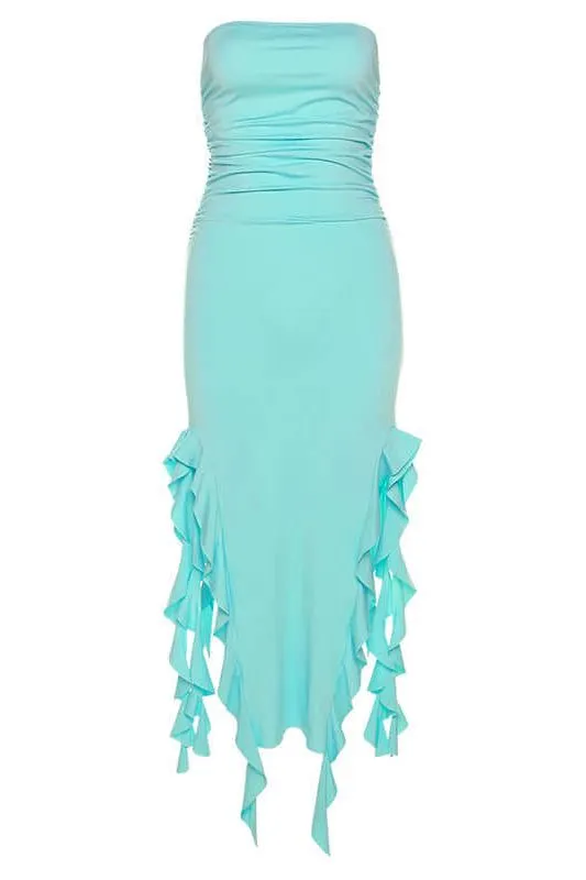 One-Shoulder Tube Top Hip-Wrapped Slim Dress