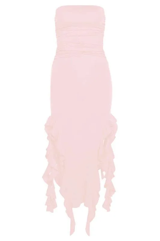 One-Shoulder Tube Top Hip-Wrapped Slim Dress