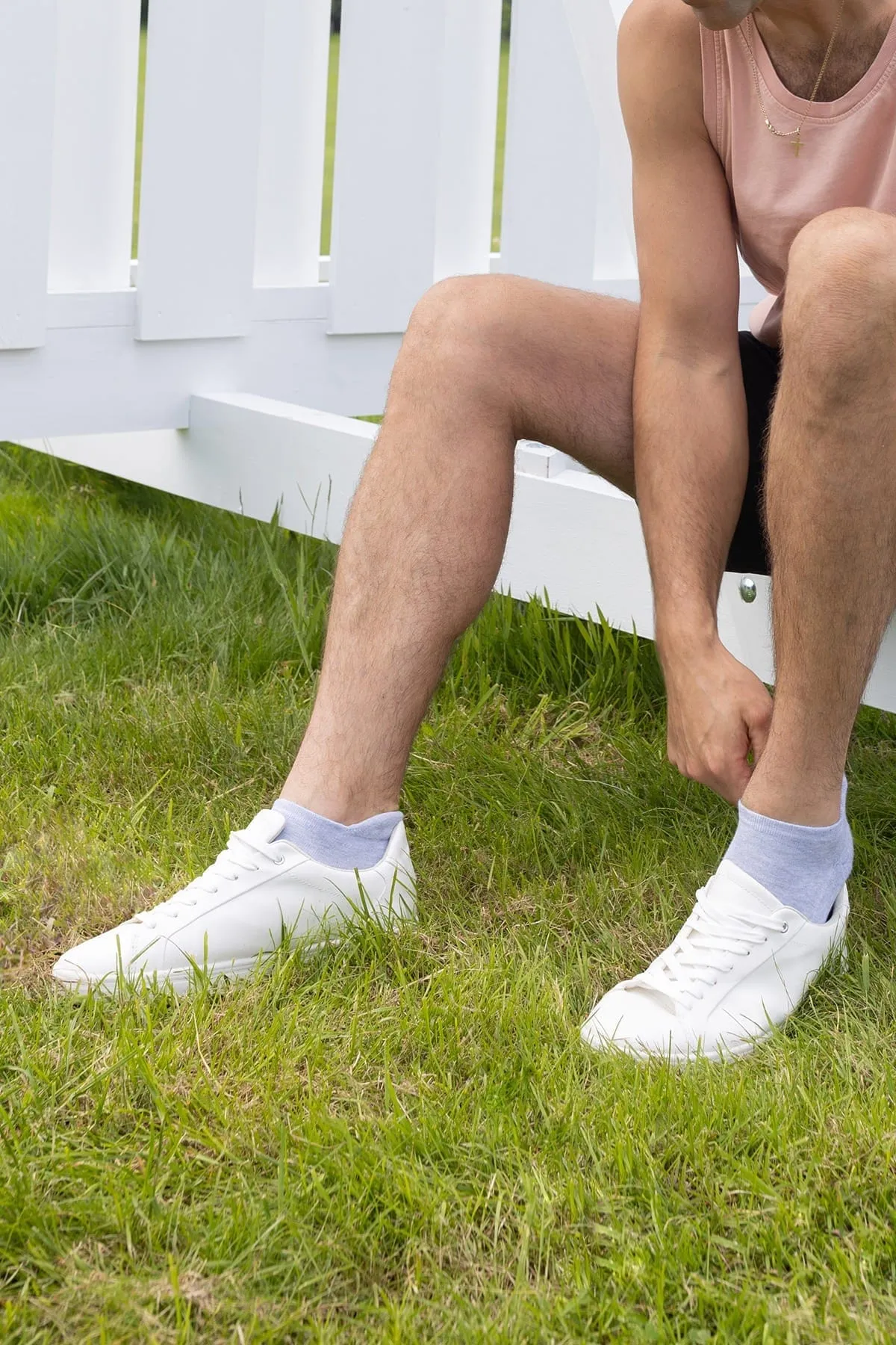 Organic Cotton Men's Trainer Socks | Grey